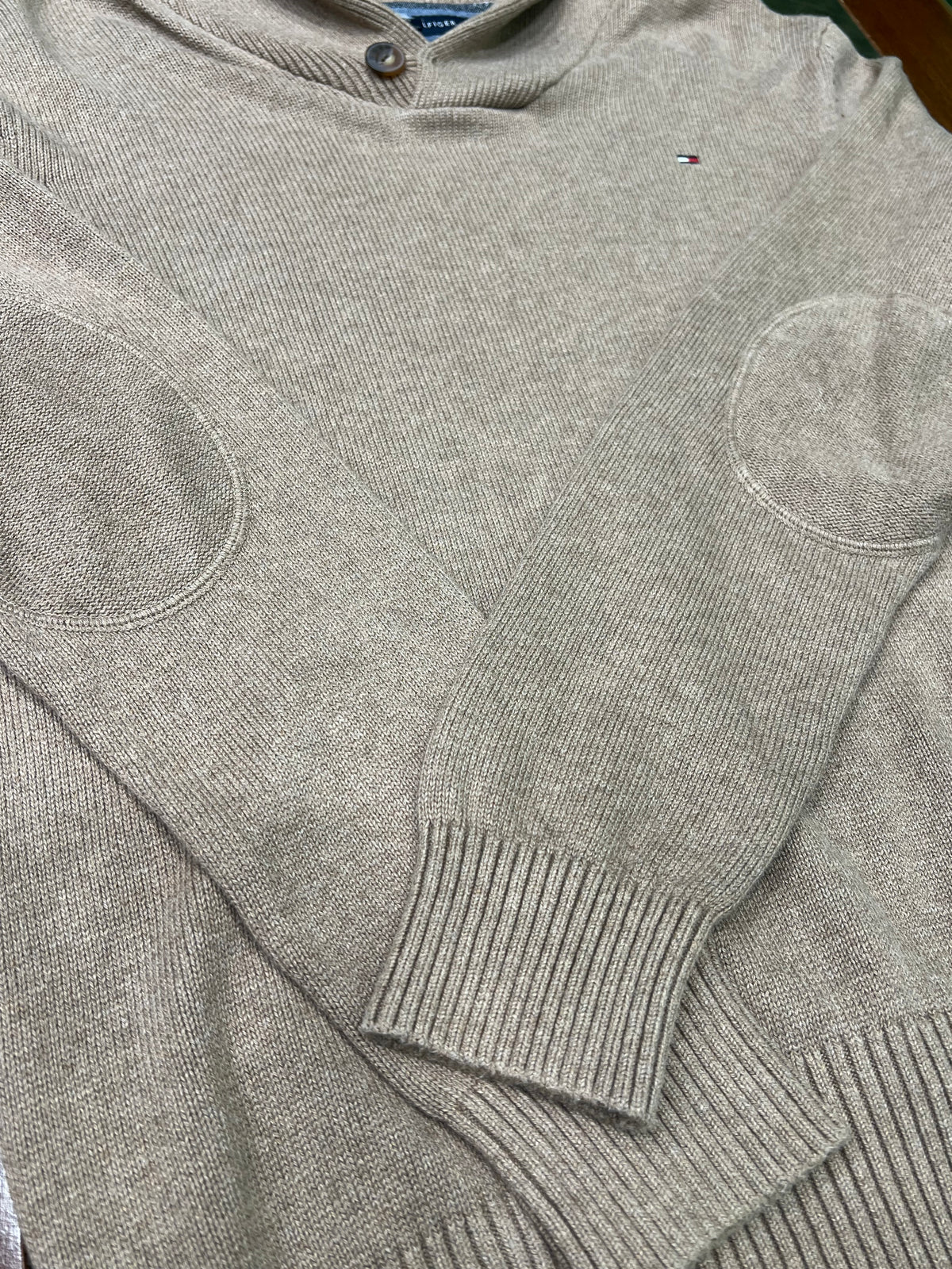 Tommy Hilfiger – Maglione Beige con Collo a Scialle
cotone Tg L