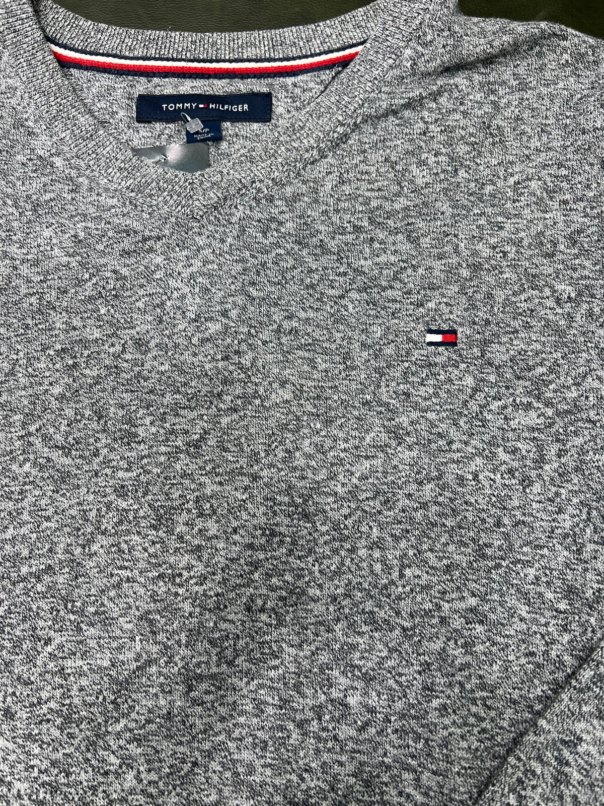 Tommy Hilfiger – Maglione Girocollo Grigio cotone tg S