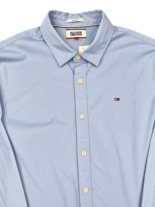 Hilfiger Denim — Camicia Slim Fit azzurra tg XL