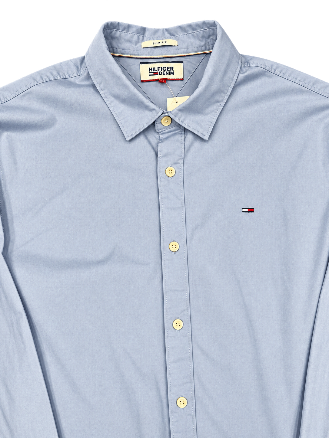 Hilfiger Denim — Camicia Slim Fit azzurra tg XL
