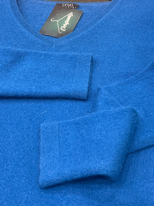Maglione in Cashmere Blu Elettrico tg S