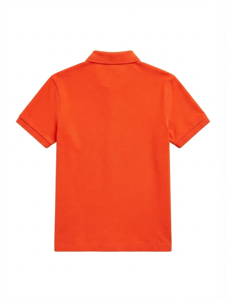 Lacoste classica in cotone piqué di colore arancione tg 14anni