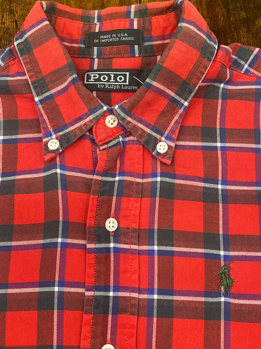 Polo Ralph Lauren — Camicia a quadri rossa tg 20 corrisponde tg s uomo