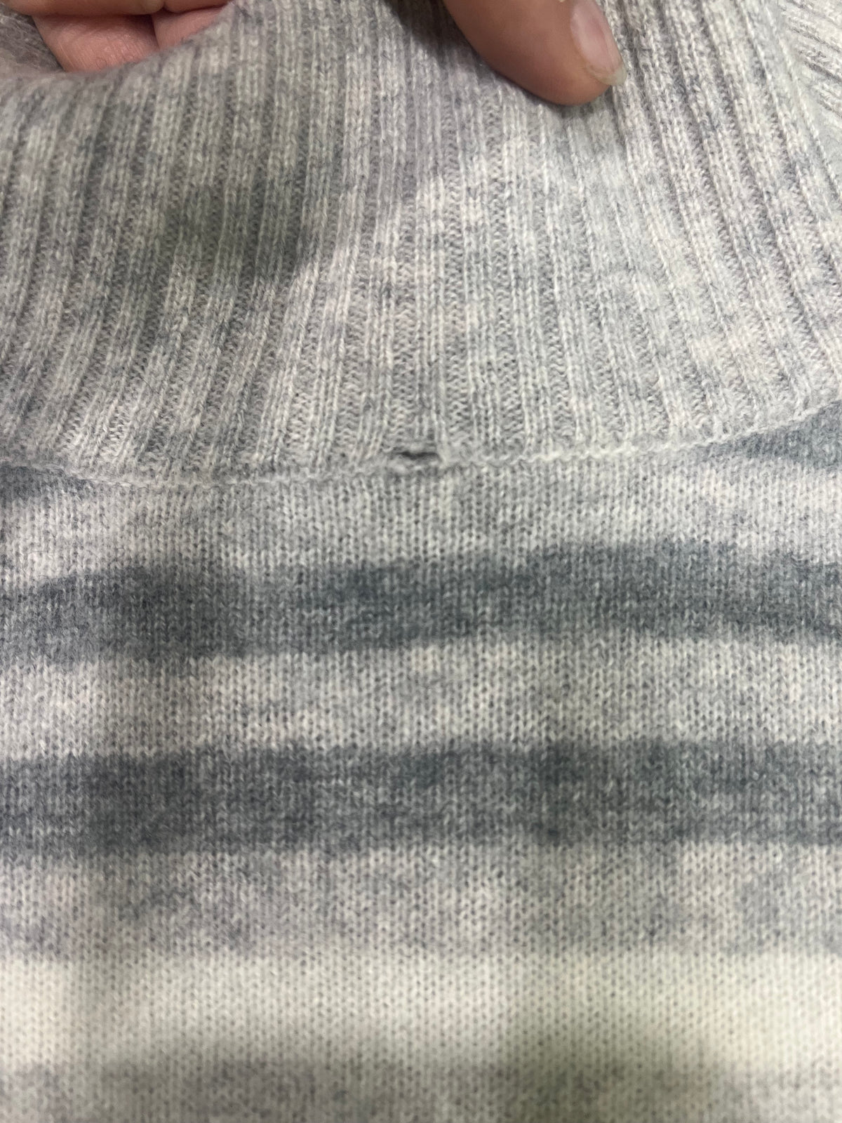 Maglione a Righe Grigio e Panna tg M