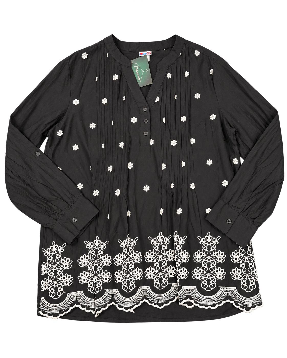Blusa nera dal carattere raffinato,Tg M