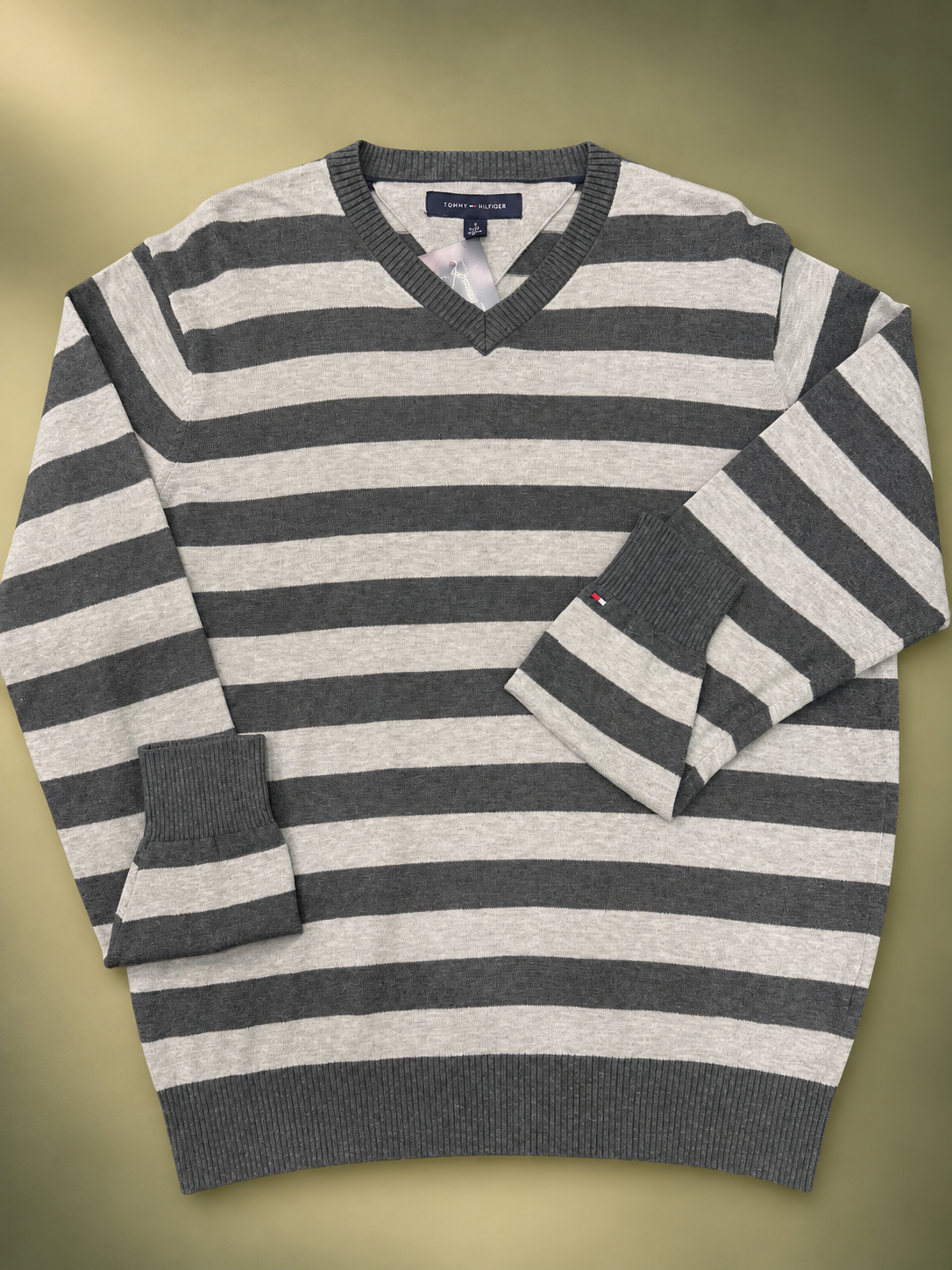 Hilfiger – Maglione a Righe Grigio tg M