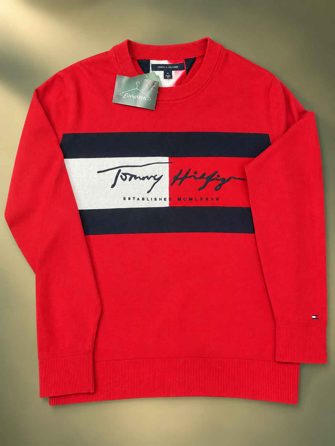 Tommy Hilfiger – Felpa Signature  Rossa tg M donna