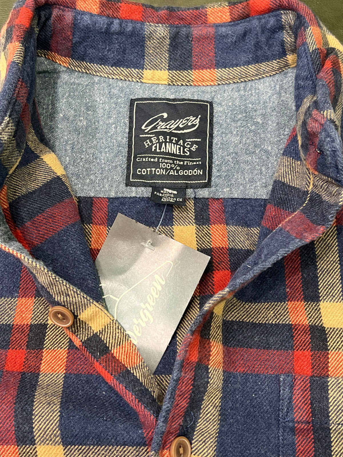 Camicia in flanella di cotone 100% tgM Gray’s Heritage Flannels