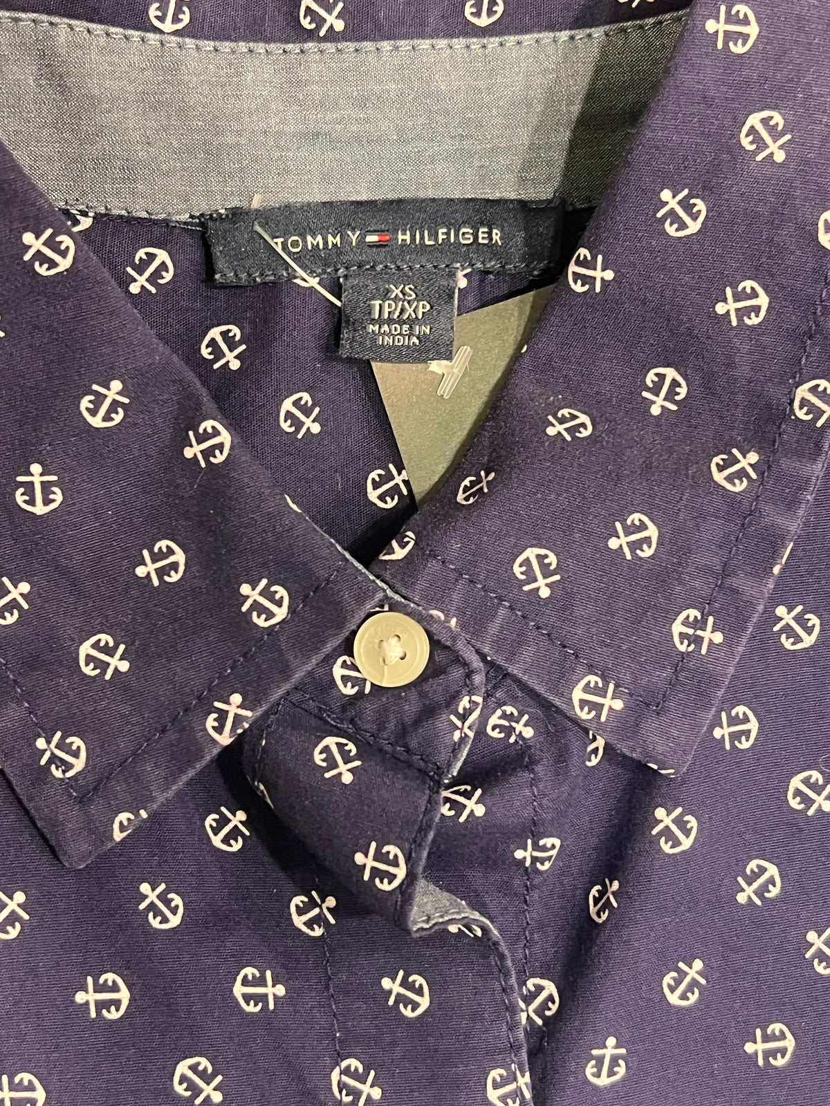 Camicia blu scuro firmata Tommy Hilfiger tg xs