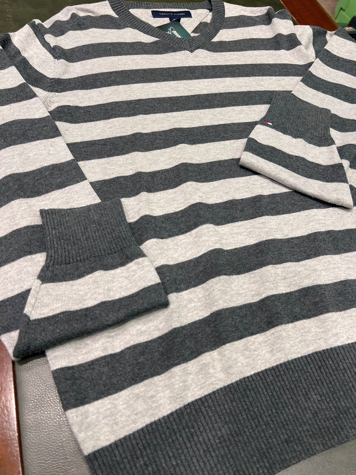Hilfiger – Maglione a Righe Grigio tg M