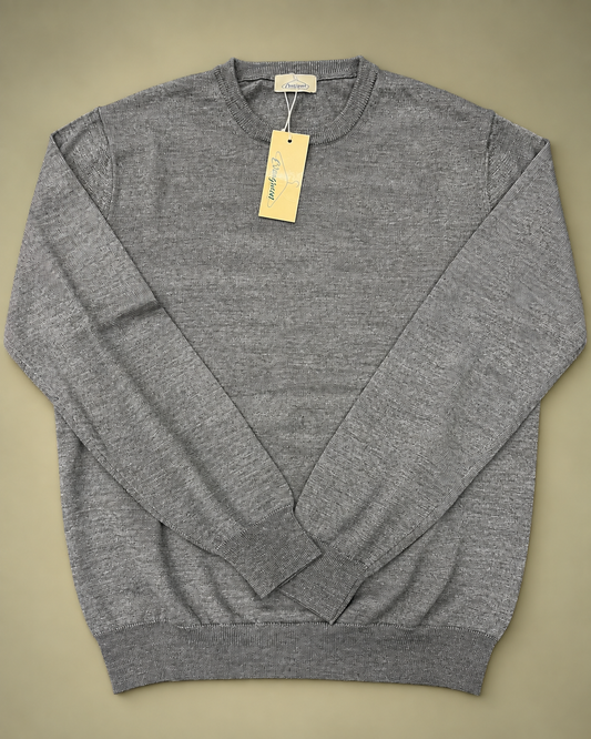 Evergreen– Maglione girocollo grigio tg M

100% lana merino