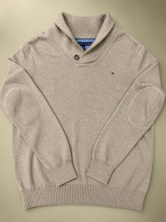 Tommy Hilfiger – Maglione Beige con Collo a Scialle

cotone Tg L