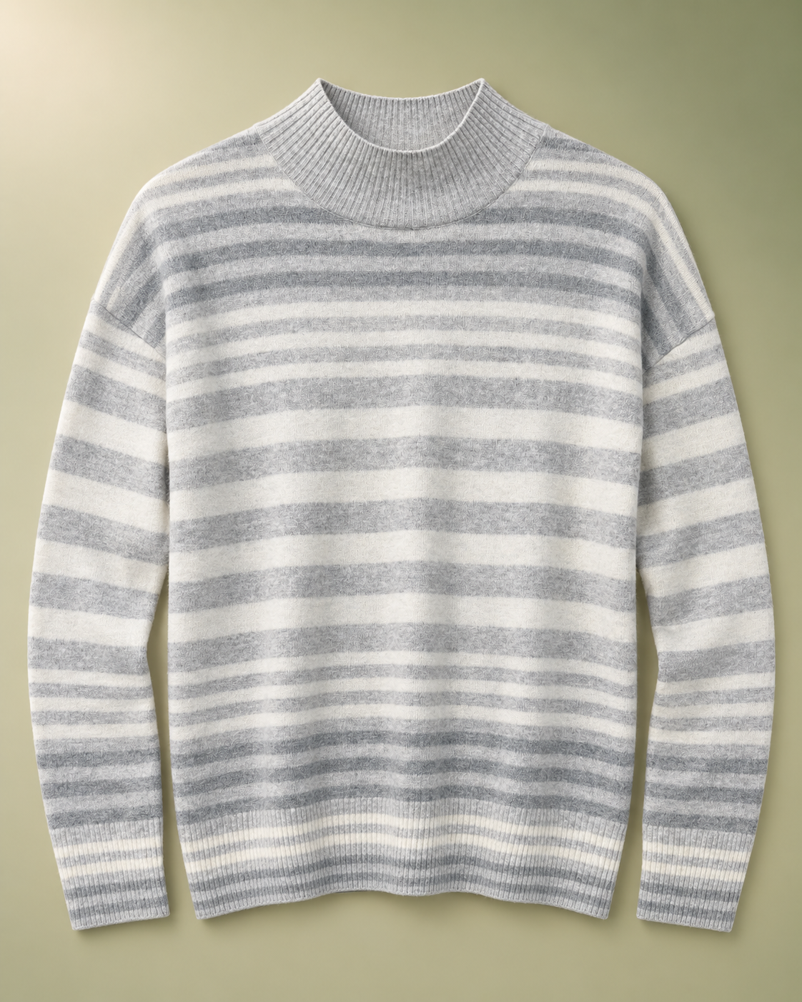 Maglione a Righe Grigio e Panna tg M