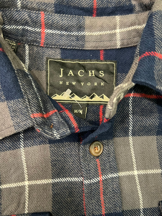 Camicia  Flanella fantasia tartan nei toni del blu navy tgM