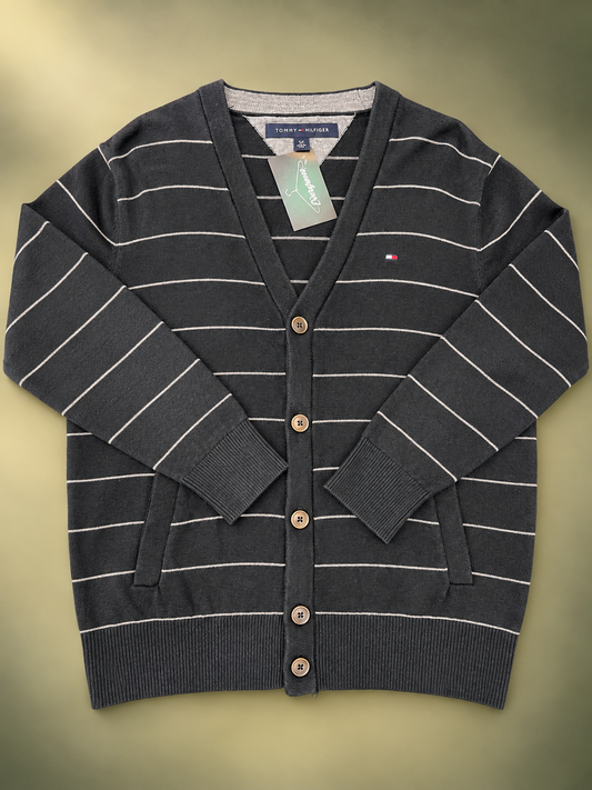 Tommy Hilfiger – Cardigan a Righe antracite tg S
