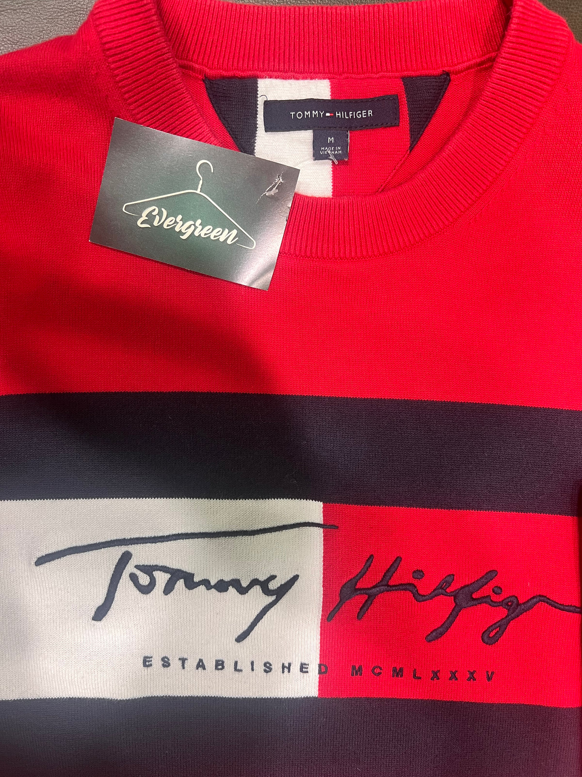 Tommy Hilfiger – Felpa Signature  Rossa tg M donna