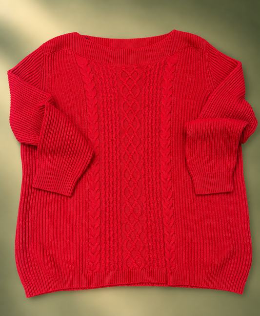 Tommy Hilfiger – Maglione Rosso a Treccia tg X X L donna