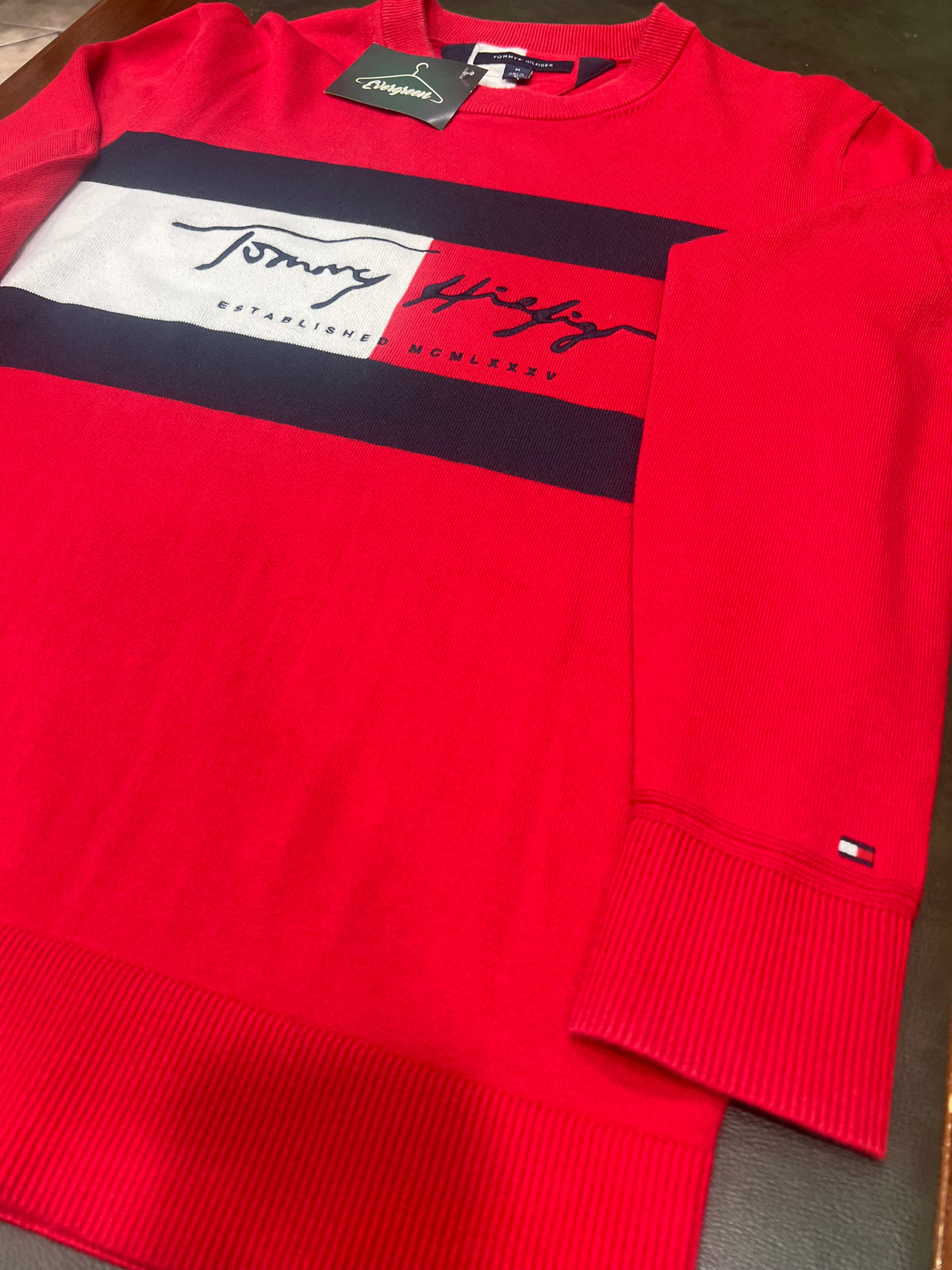 Tommy Hilfiger – Felpa Signature  Rossa tg M donna