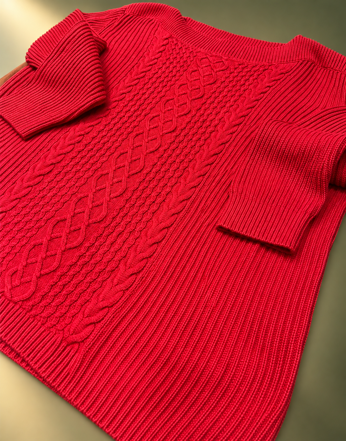 Tommy Hilfiger – Maglione Rosso a Treccia tg X X L donna