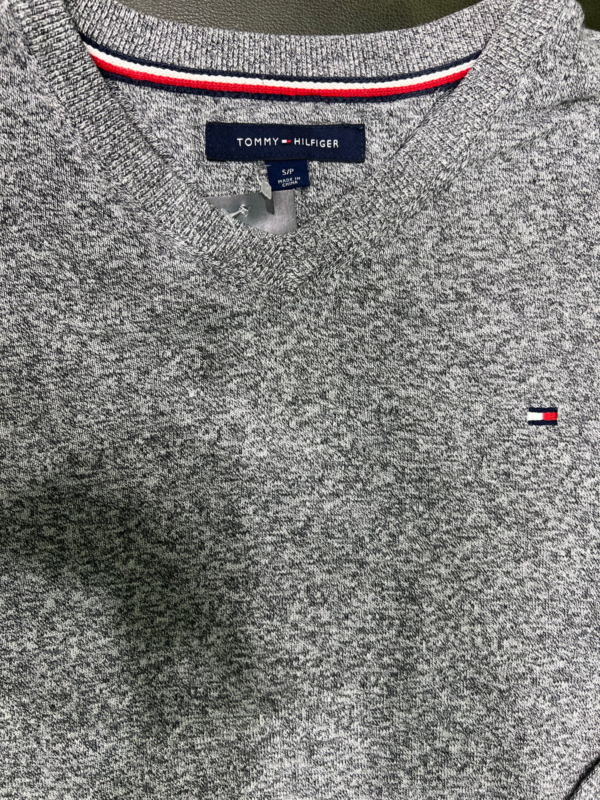 Tommy Hilfiger – Maglione Girocollo Grigio cotone tg S