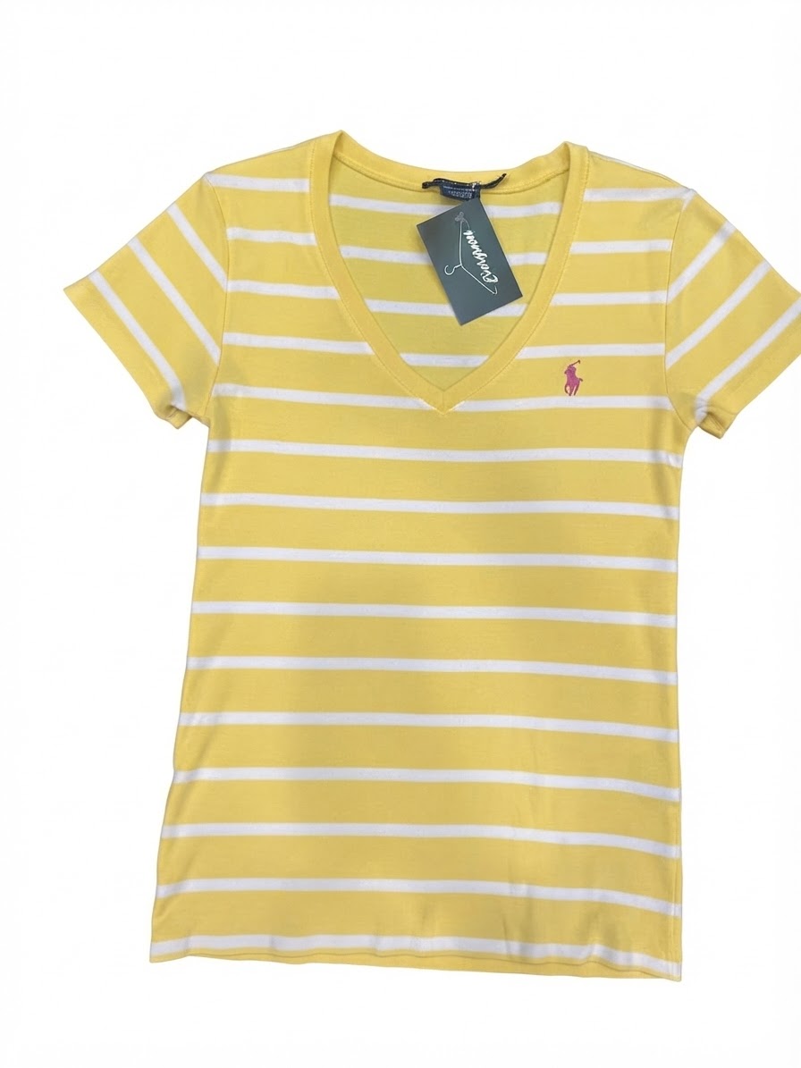 Polo Ralph Lauren riga gialla tg L