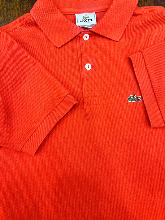 Lacoste classica in cotone piqué di colore arancione tg 14anni
