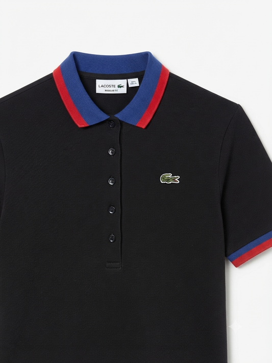 Polo Lacoste blu e rossa taglia XL